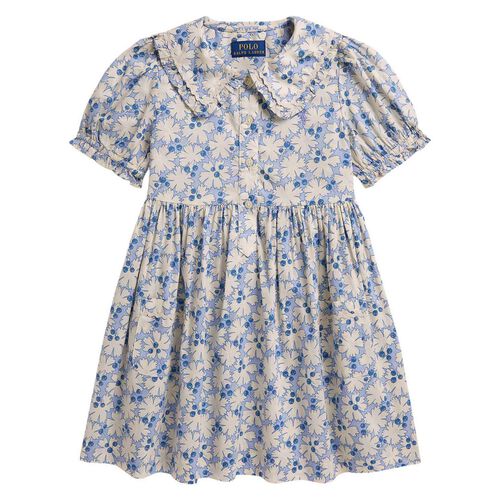Polo Ralph Lauren Blueberry-Print Cotton Shirtdress 3-6Y